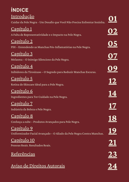 Guia Contra Manchas Pele Negra | E-book